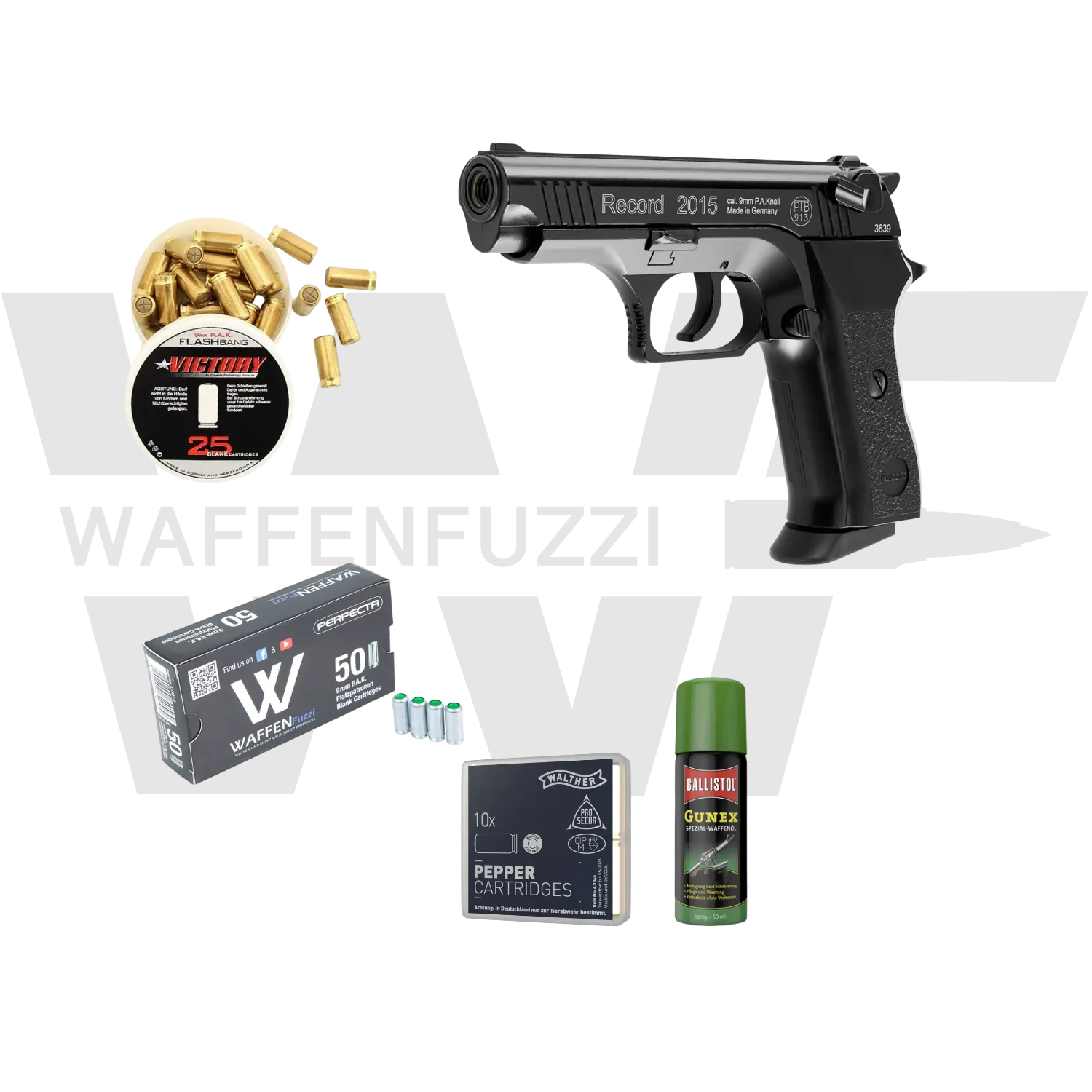 Record 2015 Defense Schreckschusspistolen Set "S" Kaliber 9mm PAK