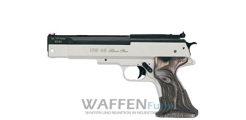 Weihrauch HW45 Silver Edition Luftpistole im Kaliber 4,5mm Diabolomunition