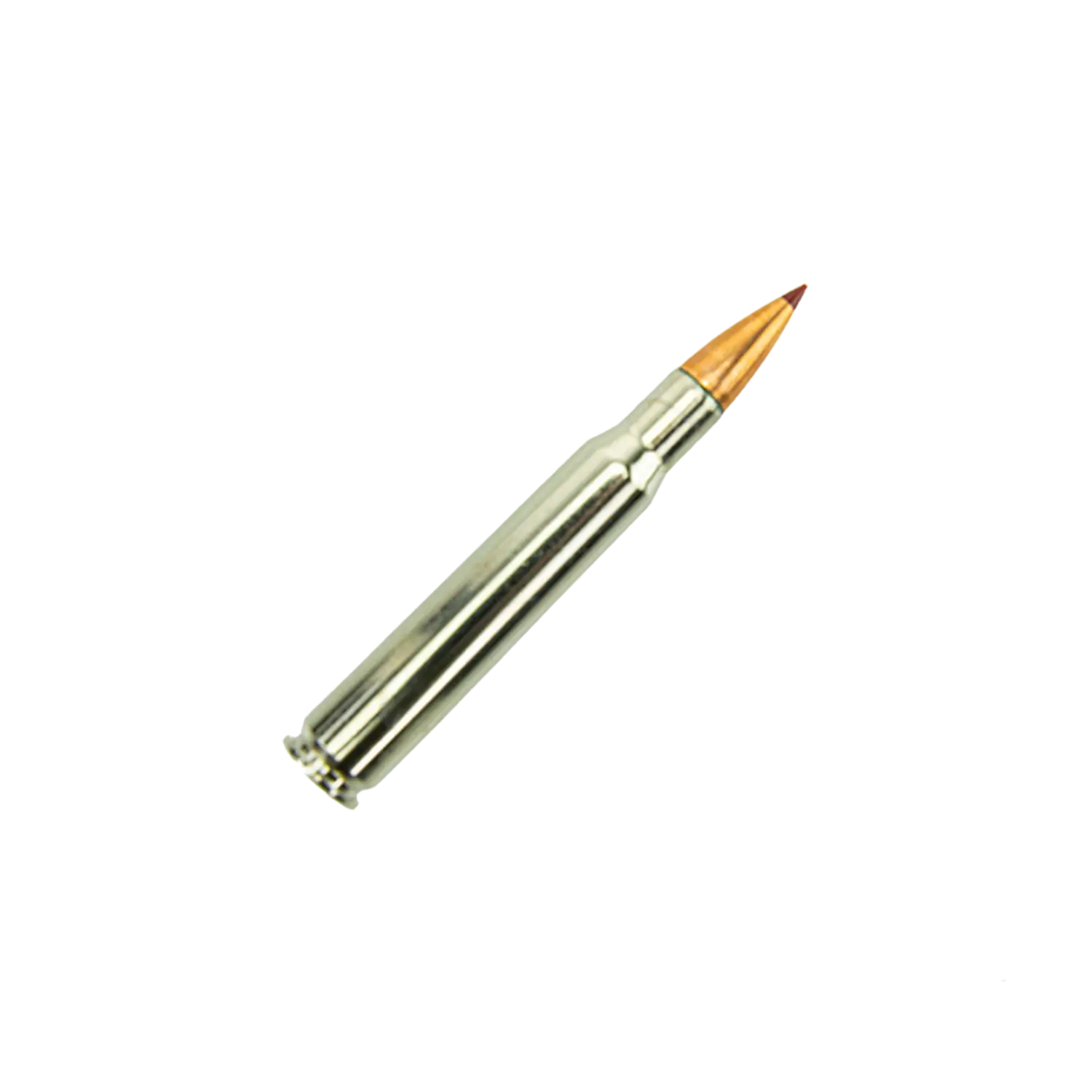 silberne Patrone mit kupfernen Geschoss in 308