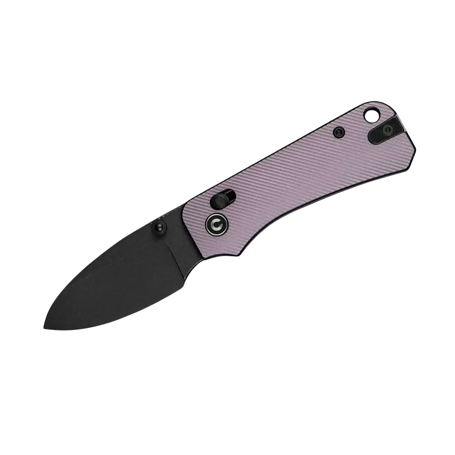 CIVIVI Baby Banter 2 Nitro-V Aluminum Purple Black Stonewashed Klappmesser mit lila Griff und schwarzer Klinge