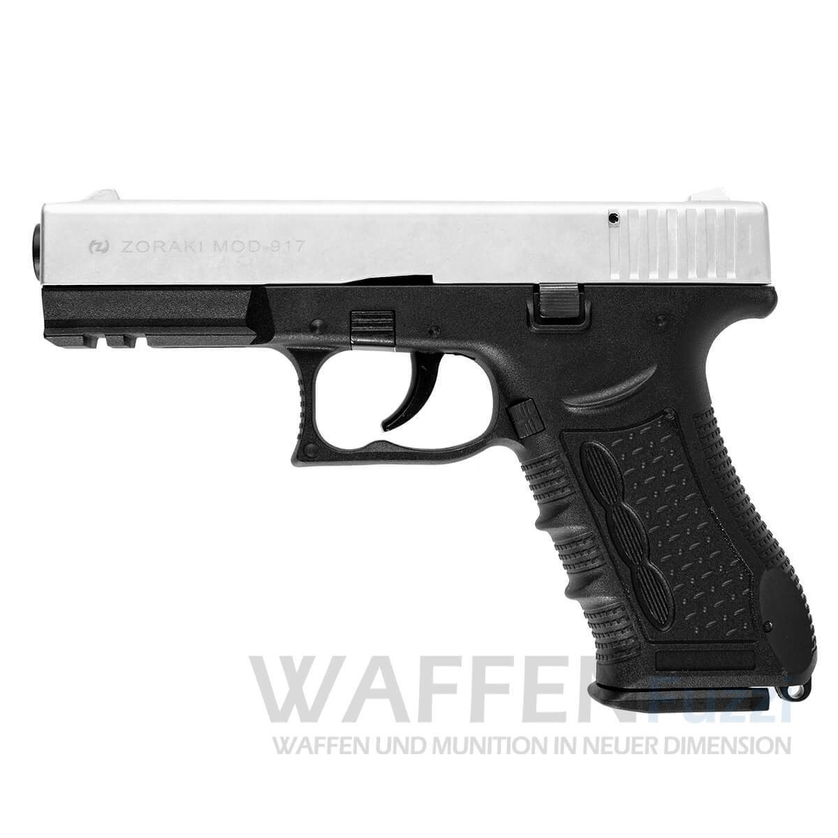 Zoraki-917-Matt-Chrome Zoraki 917 Matt Chrom Schreckschusspistole Kaliber 9mm PAK