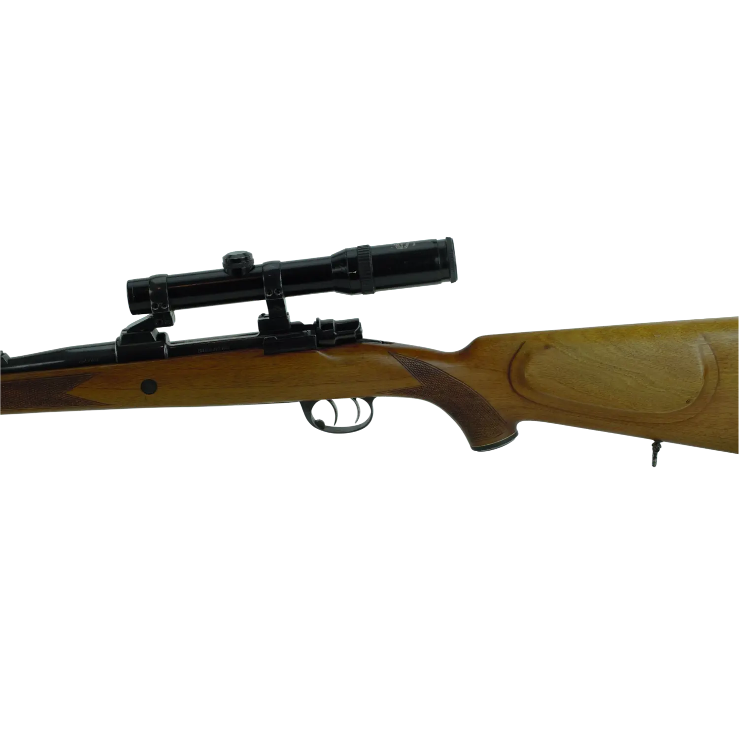 Jagdgewehr mit Zielfernrohr und 2 Abzüge Detailansicht linke Seite