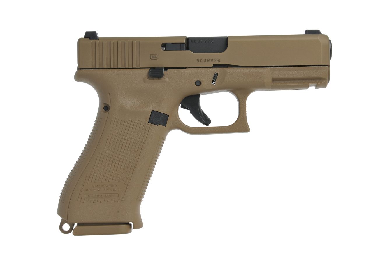 G19X_US_GNS-rightSide Pistole Glock 19X 9mm Luger Coyote nPVD Oberfläche