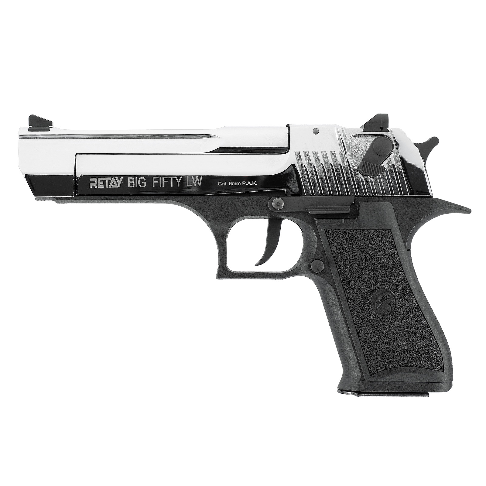 28008_004_2022 Retay Big Fifty LW Chrome Kaliber 9mm P.A.K.