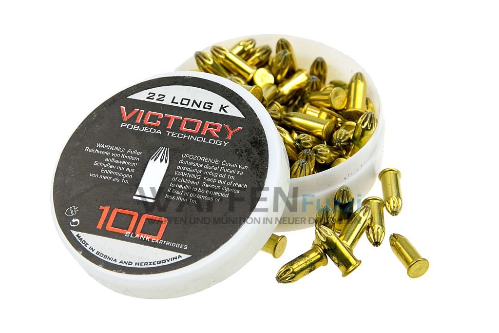 Victory-Pobjeda-Kaliber-22-long-Knall Victory Knallpatronen Kaliber .22 long 100 Schuss Platzpatronen