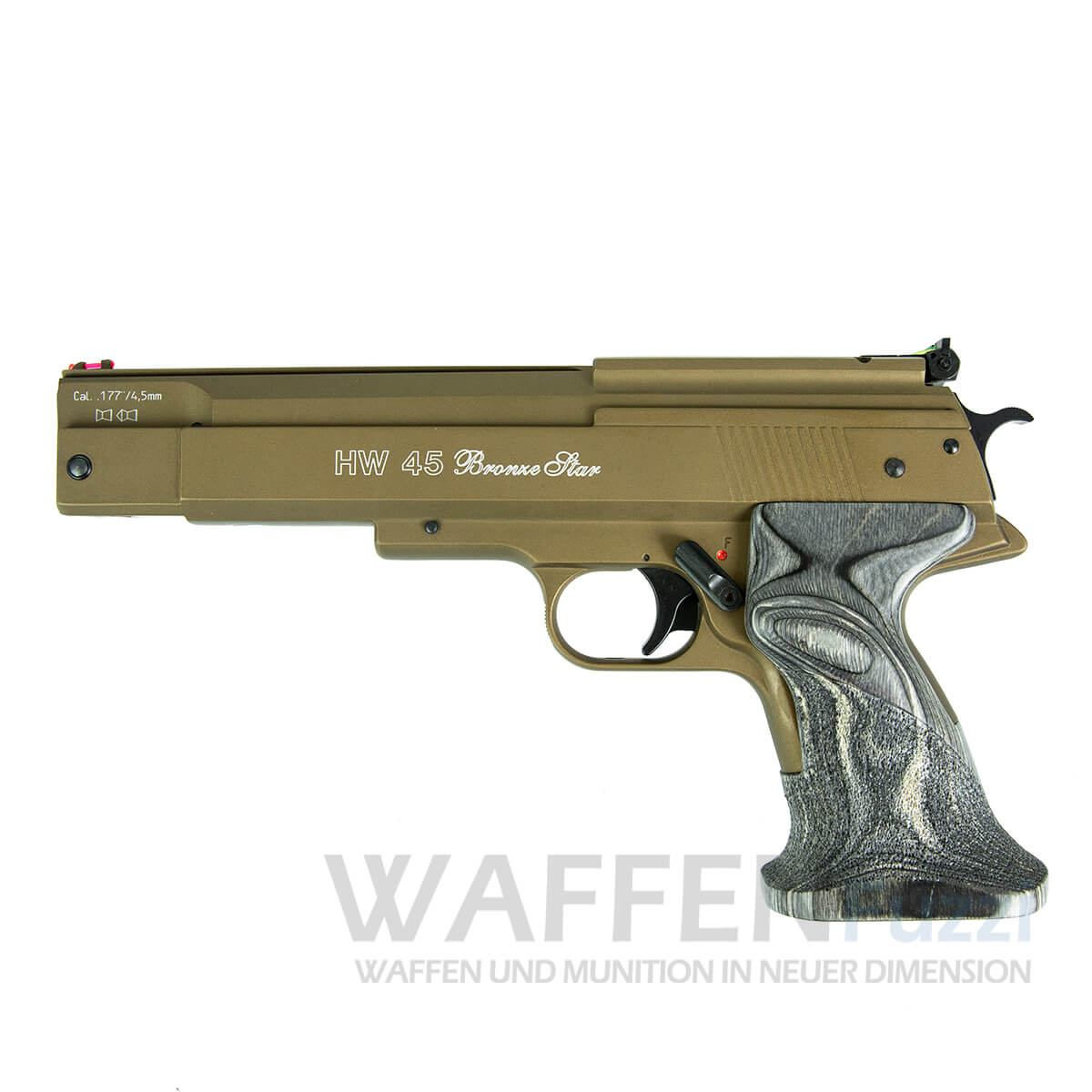 PP2_0710-Kopie Weihrauch HW45 Bronze Edition Luftpistole im Kaliber 4,5mm Diabolomunition