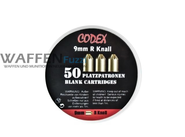 codex-revolver-munition-codex-9mm-r-knall-revolvermunition Codex Platzpatronen Kaliber 9mm Revolver Knall fpr Schreckschussrevolver