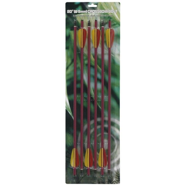 20Zoll-rot Rote ALuminiumpfeile 20Zoll 6 Stk.