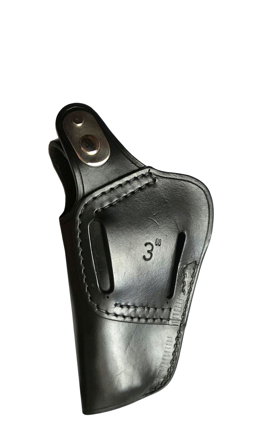 3-Zoll-Lederholster-schwarz-f-r-Revolver Ledergürtelholster für Steel Cop 3 Zoll Revolver
