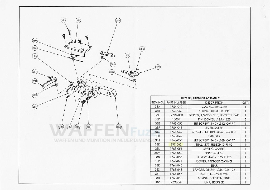 Dichtung-f-r-Marauder Abzugseinheit O-Ringe Benjamin Marauder Pressluftgewehr