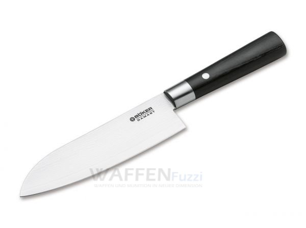 Santoku-Damast-Black Böker Damast Black Santoku Allzweck Kochmesser