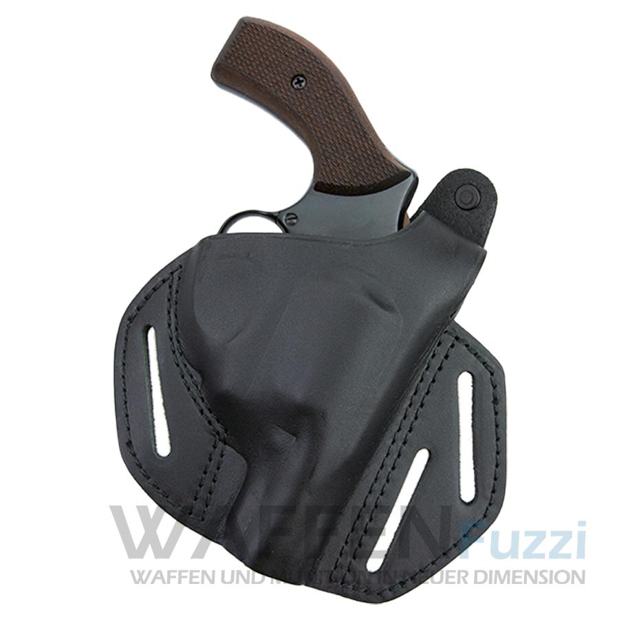 Leder-Gürtelholster schwarz für 2 Zoll Revolver für K-Rahmen