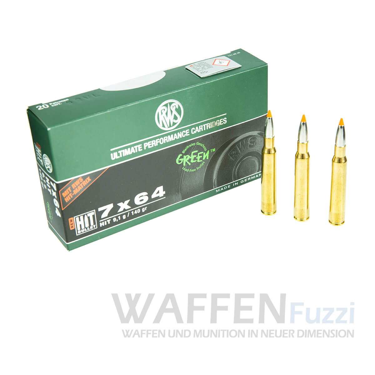PP2_0840-copy RWS Büchsenpatronen HIT green 20 Schuss Kaliber 7x64 bleifreie Jagdmunition