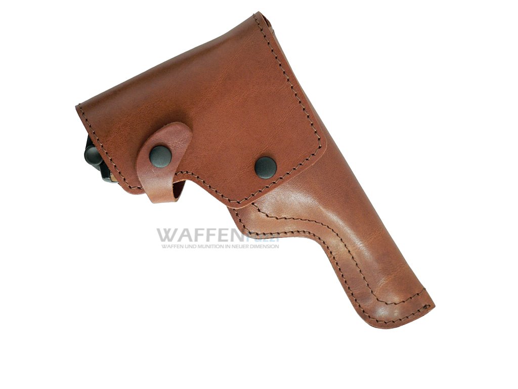 me-holster-pistole-p08-braun Lederholster für Pistole 08 Braunes passgenaues Holster für Luger P08