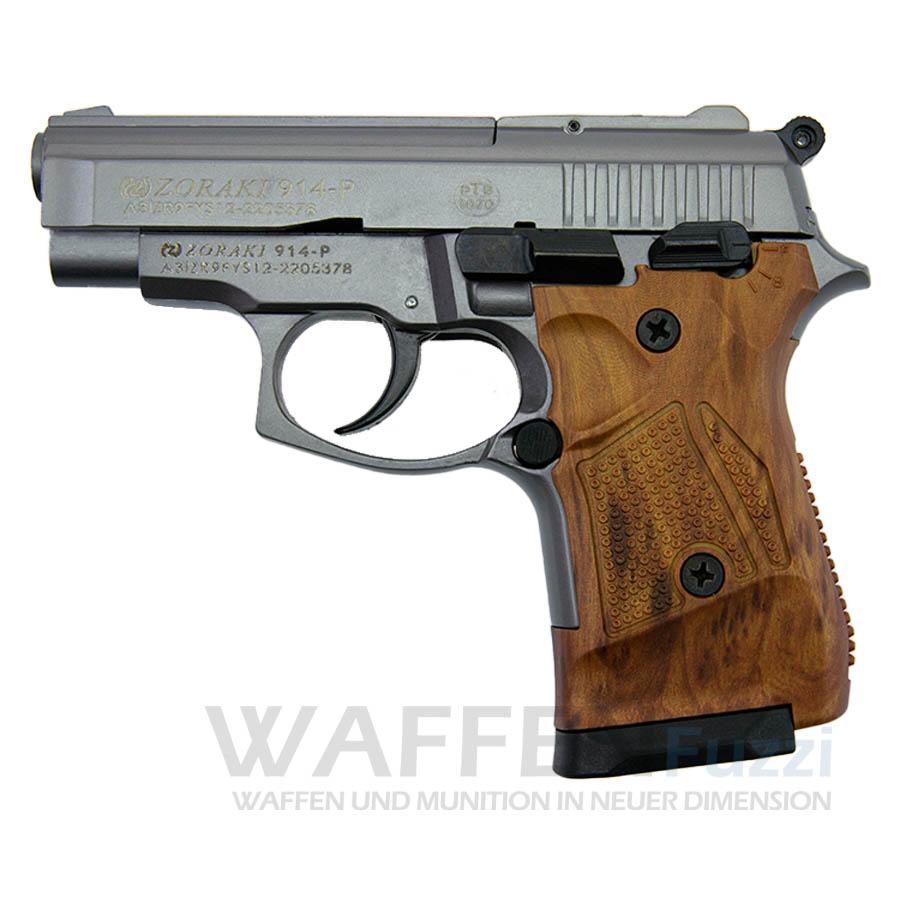 Zoraki 914 Schreckschusswaffe 9mm, Titan/Holzoptikgriffschalen