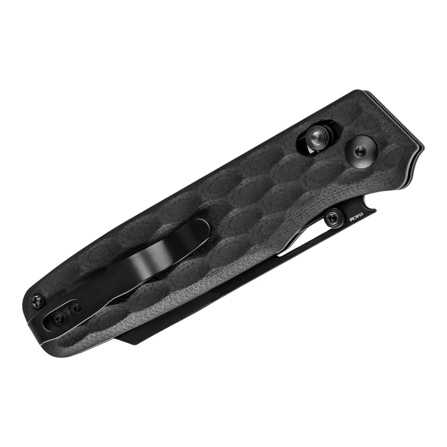 Kizer Tast Klappmesser mit schwarzem Griff und Clip, strukturierte Oberfläche
