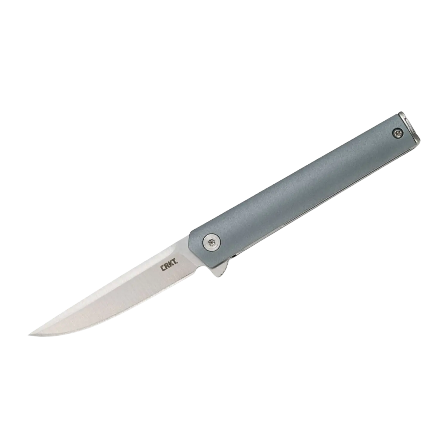CRKT CEO Compact CRKT CEO Compact Taschenmesser mit schlanker, grauer Griffschale und schmaler, spitzer Klinge aus Edelstahl