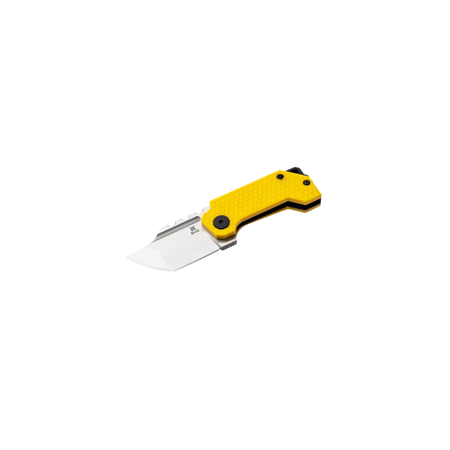 Midgards Messer Thunrar Nano Folder Gelb Klappmesser mit gelbem Griff und kurzer, breiter Klinge