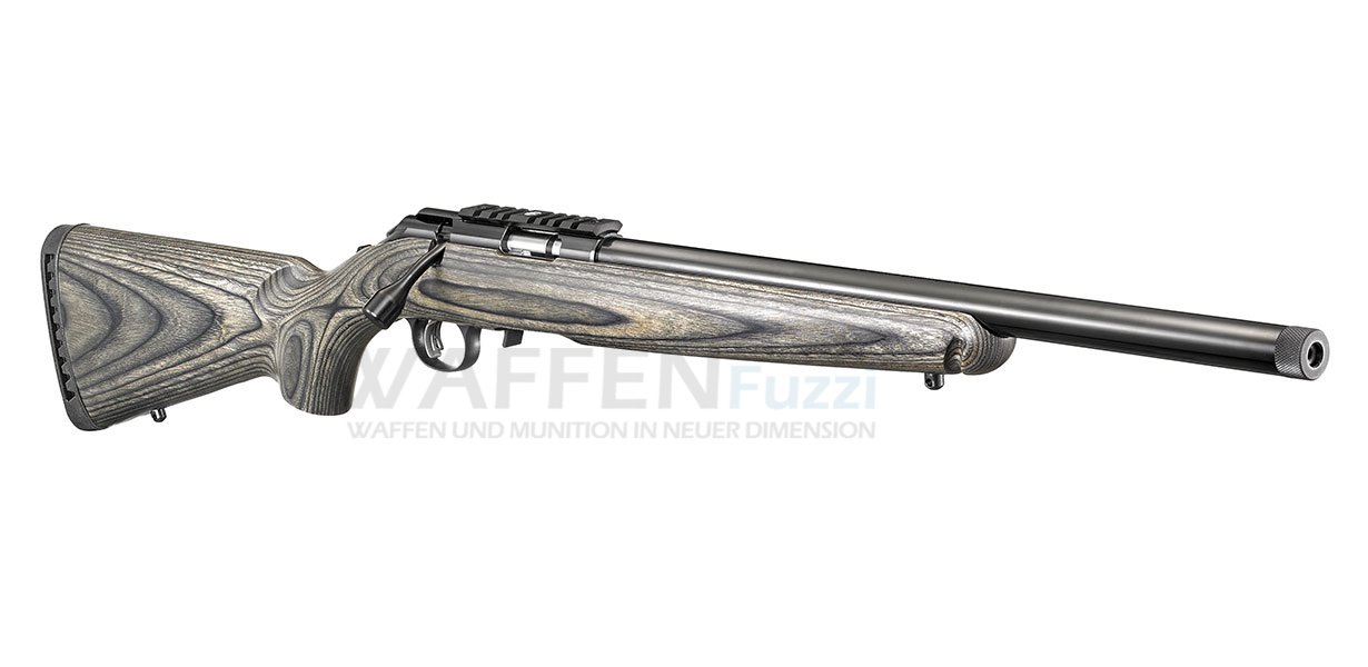 Rimfire-br-niert-Target Ruger American Rimfire Target Schichtholz Kaliber .22 lr + 1/2" Gewinde