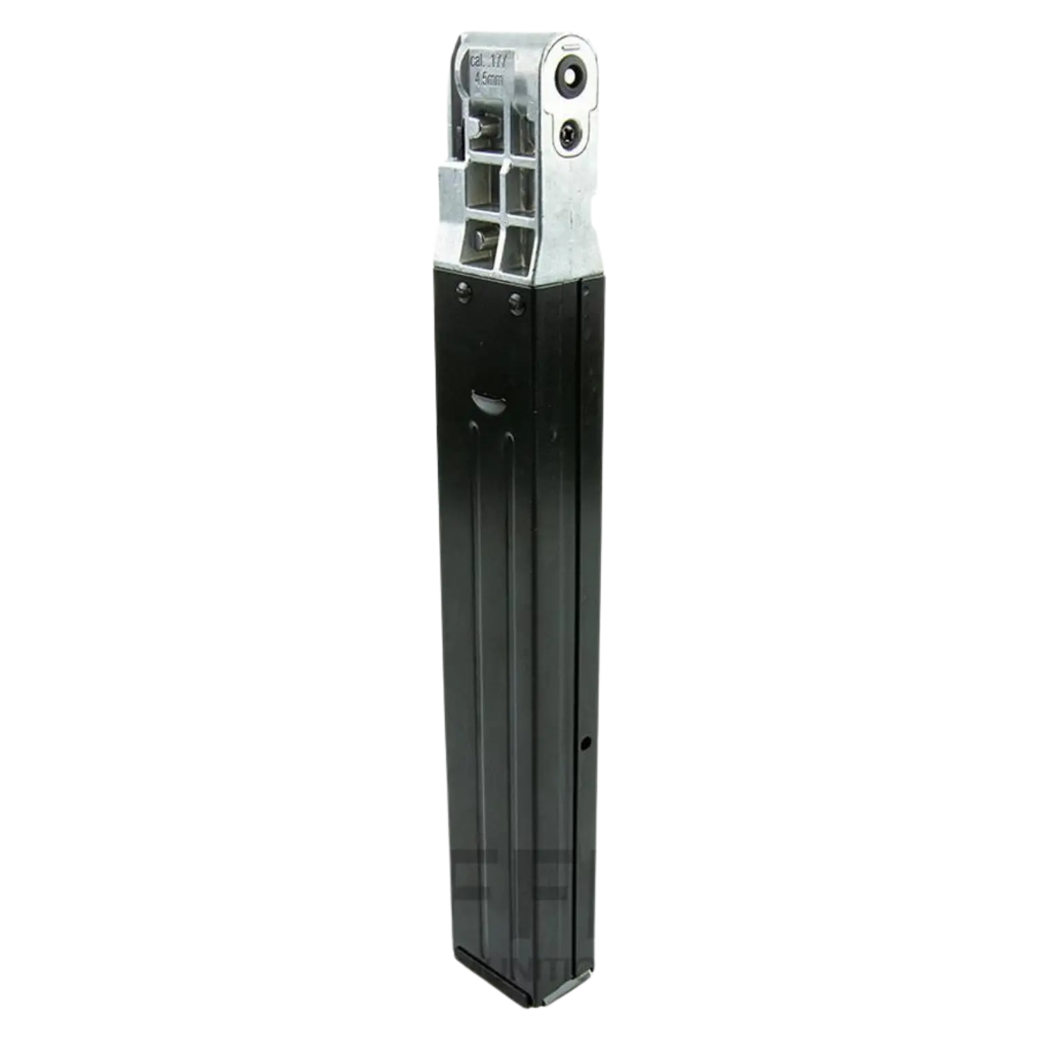 schwarzes Magazin für co2 Waffe mit Silberner Aufnahme