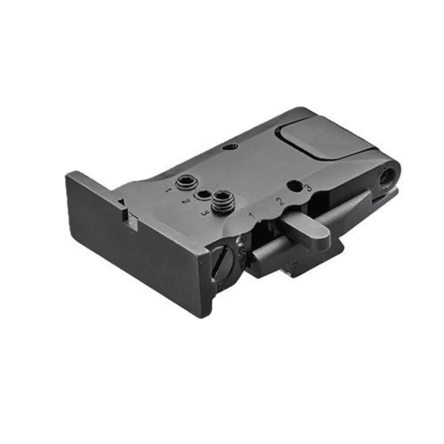 LPA TRT Mehrdistanzvisier – CZ75 TS I Orange I Taipan Schwarze Kimme von LPA mit 3 festen Verstellpunkte für Sportpistole CZ Taipan