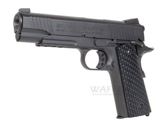 Swiss-Arms-1911-TRS Swiss Arms Tactical Rail System Blow Back CO2 Pistole