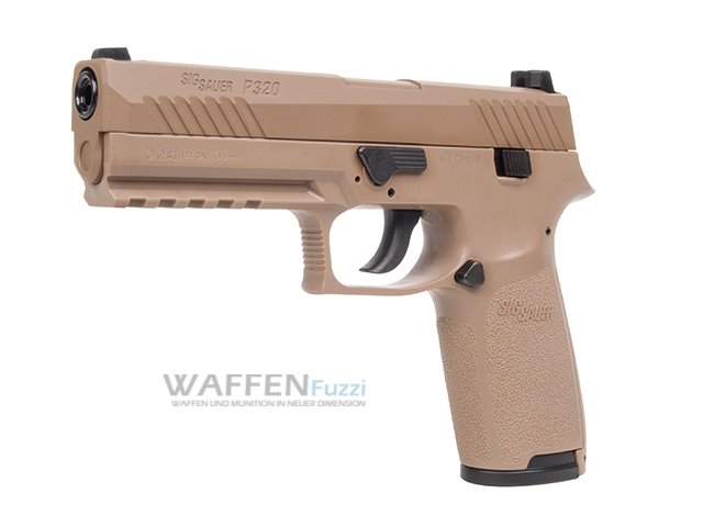 Sig-Sauer-P320-BlowBack-Diabolo-Pistole Sig Sauer Tan Optik CO2 Pistole Kaliber 4,5mm Diabolo Blow Back