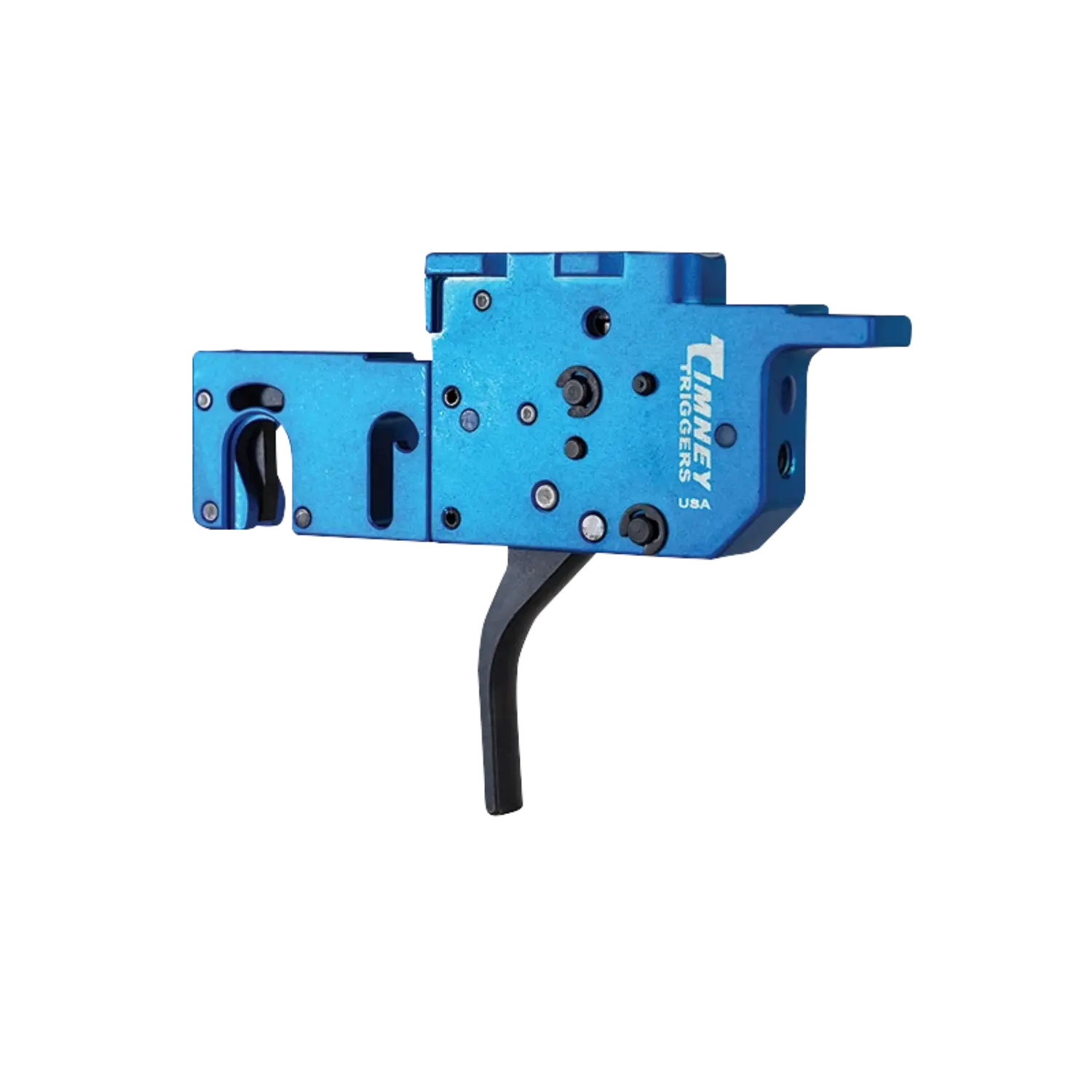 Blau eloxierter Timney Abzug mit geradem Abzugsbügel für Ruger Precision Gewehr