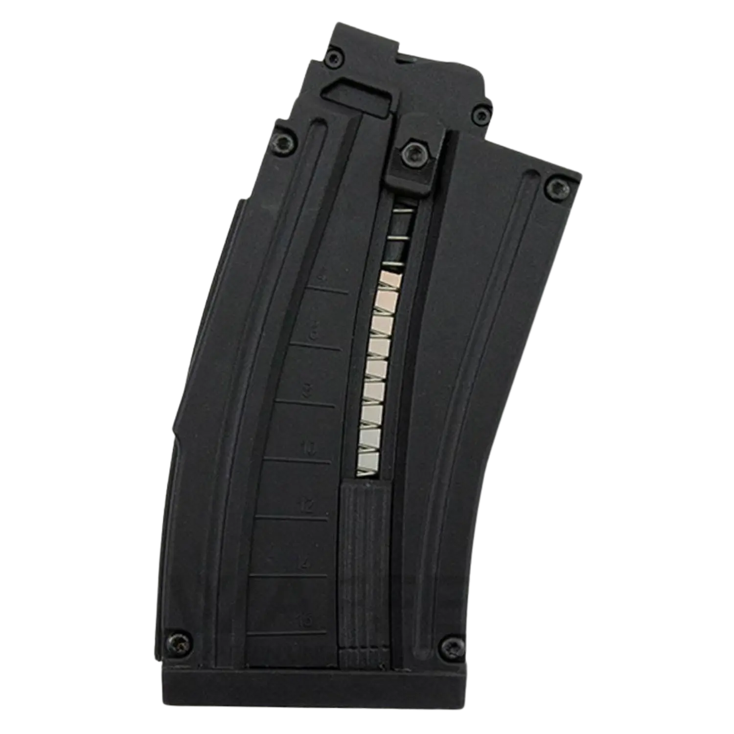 GSG 22lfb Magazin mit hoher Kapazität. Schwarzes Magazin mit sichtbarer Feder