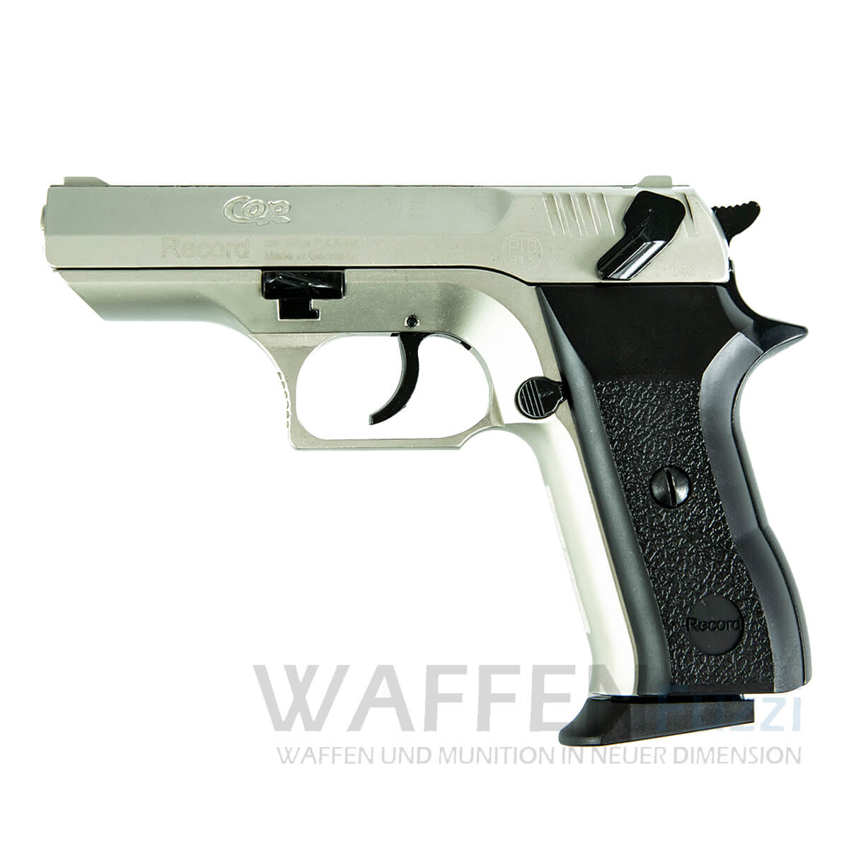 Record-Cop-vernickelt Record Cop Schreckschusspistole vernickelt Kaliber 9mm P.A.K.