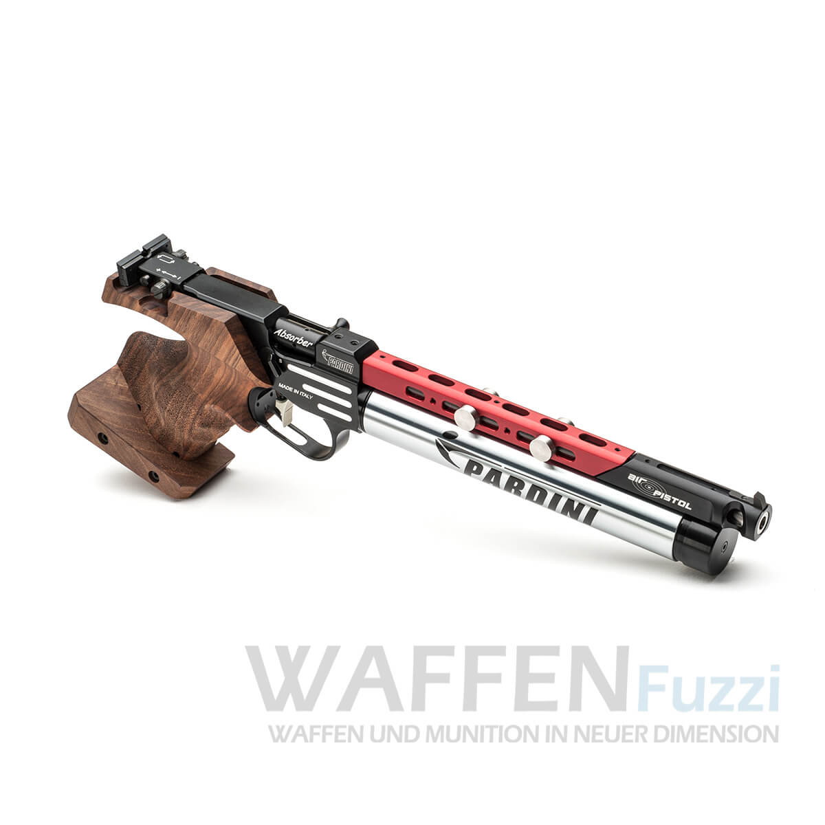 _MBR5503-Kopie Pardini K12 Absorber Pressluftpistole Kaliber 4,5mm Silber I Rot Rechts L
