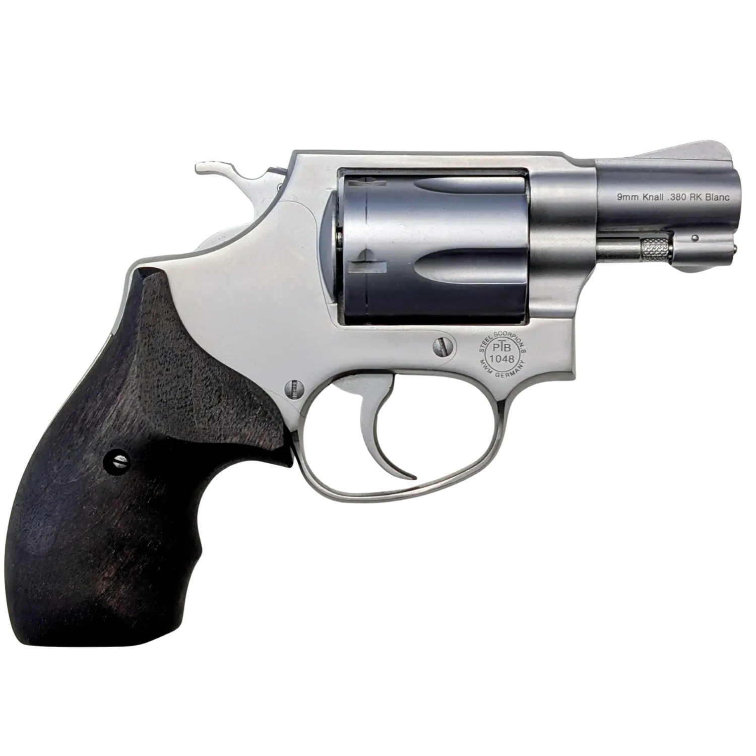 Steel Scorpion Smooth Stainless Look Combatgriffe Kaliber 9mm R.K