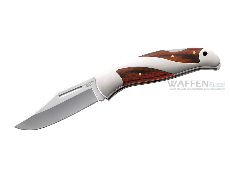 Herbertz-Taschenmesser-AISI-420-Stahl Klappmesser Herbertz AISI 420 Stahl Pakkaholz Griffschale