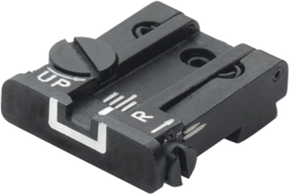 LPA Mikrometer-Visier "TPU" ohne Korn für Glock-Pistolen White Outline