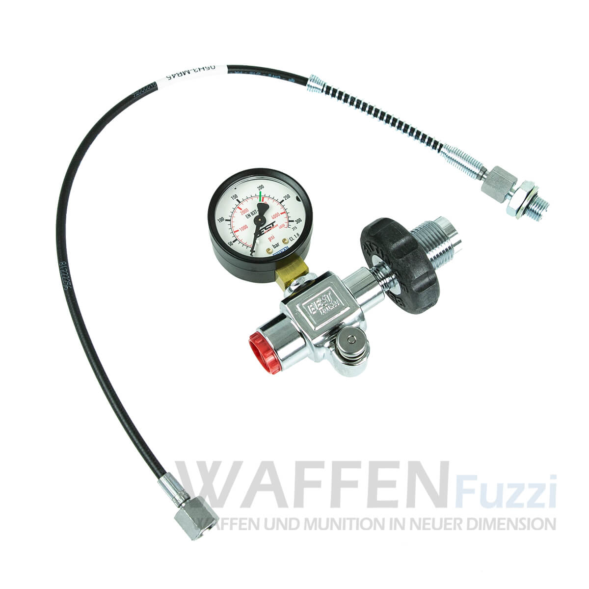Manometer-Pressluftwaffe-300bar Pressluft Manometer 200 / 300 Bar DIN Pressluftflaschen