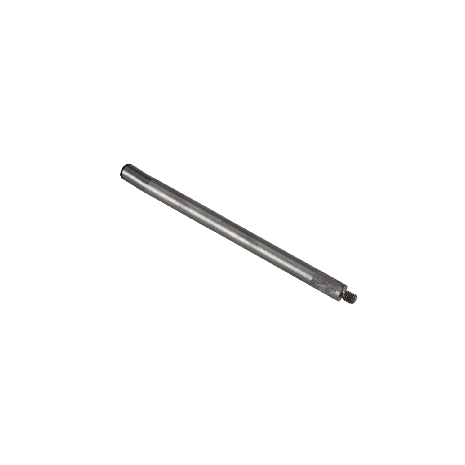 Metallene Gewichtsstange mit Gewinde am Ende, länglich und zylindrisch