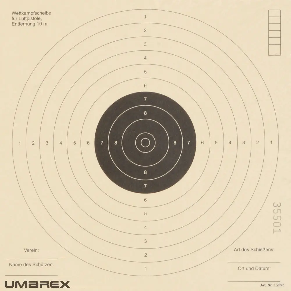 Zielscheiben für Pistolen 17x17cm 250 St.