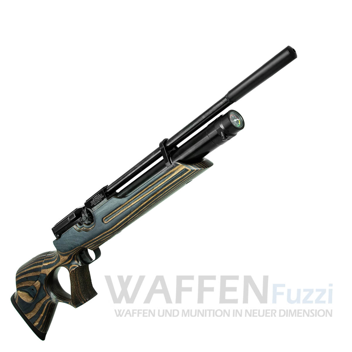 PP2_0020-ohne-Schalld-mpfer-copy Pressluftwaffe HW 100 mit verstellbarem Schichtholzschaft