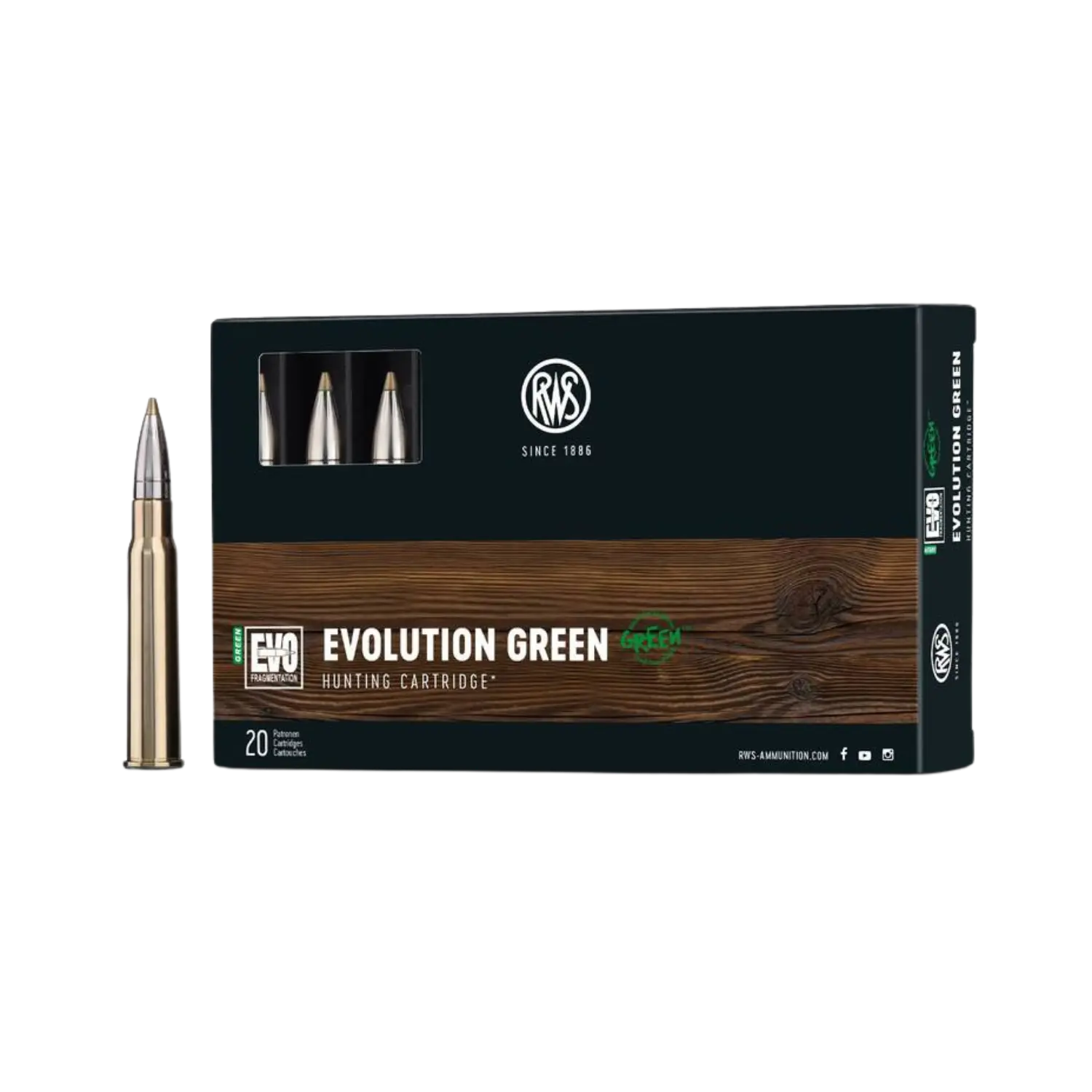 Jagdmunition RWS 8x57 IRS EVO green 139grs