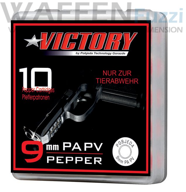 Victory Pfefferpatronen 9mm für Schreckschusspistolen 55mg Nonivamid