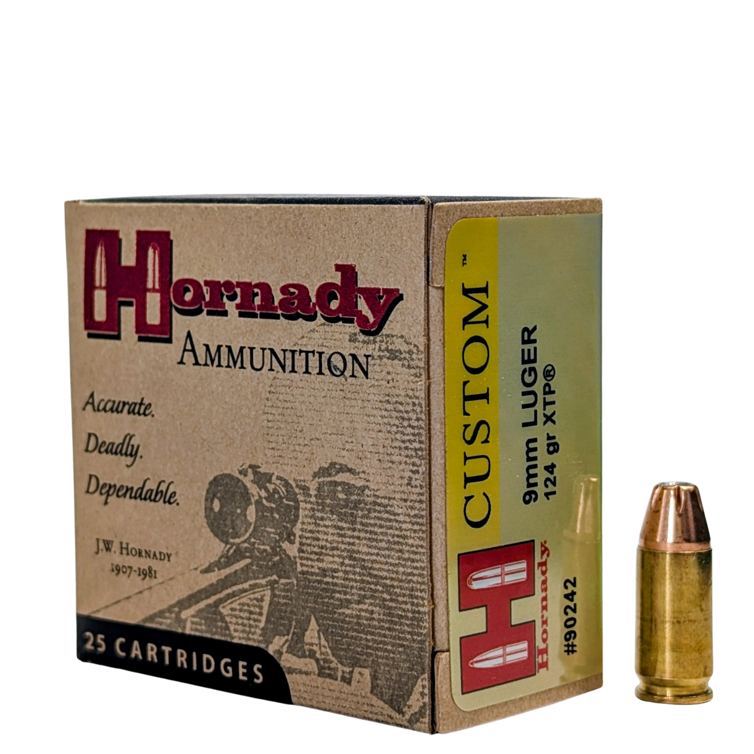 Hornady Custom 9mm Luger 124gr XTP 25-Schuss