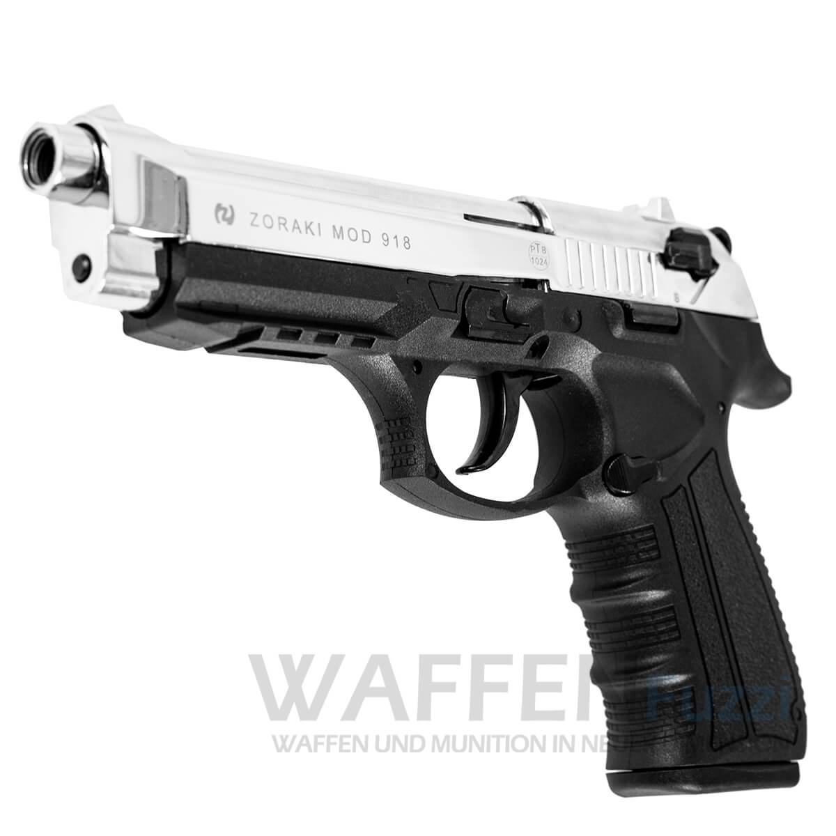 Zoraki-Chrom-Modell-918-Kaliber-9mm-PAK Zoraki 918 Chrom Schreckschusspistole 9mm PAK