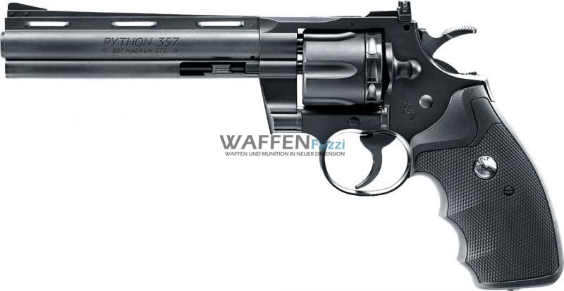 Colt-CO2-Revolver-6-Zoll Colt Python 6 Zoll CO2 Revolver 4,5 mm BB, brüniert