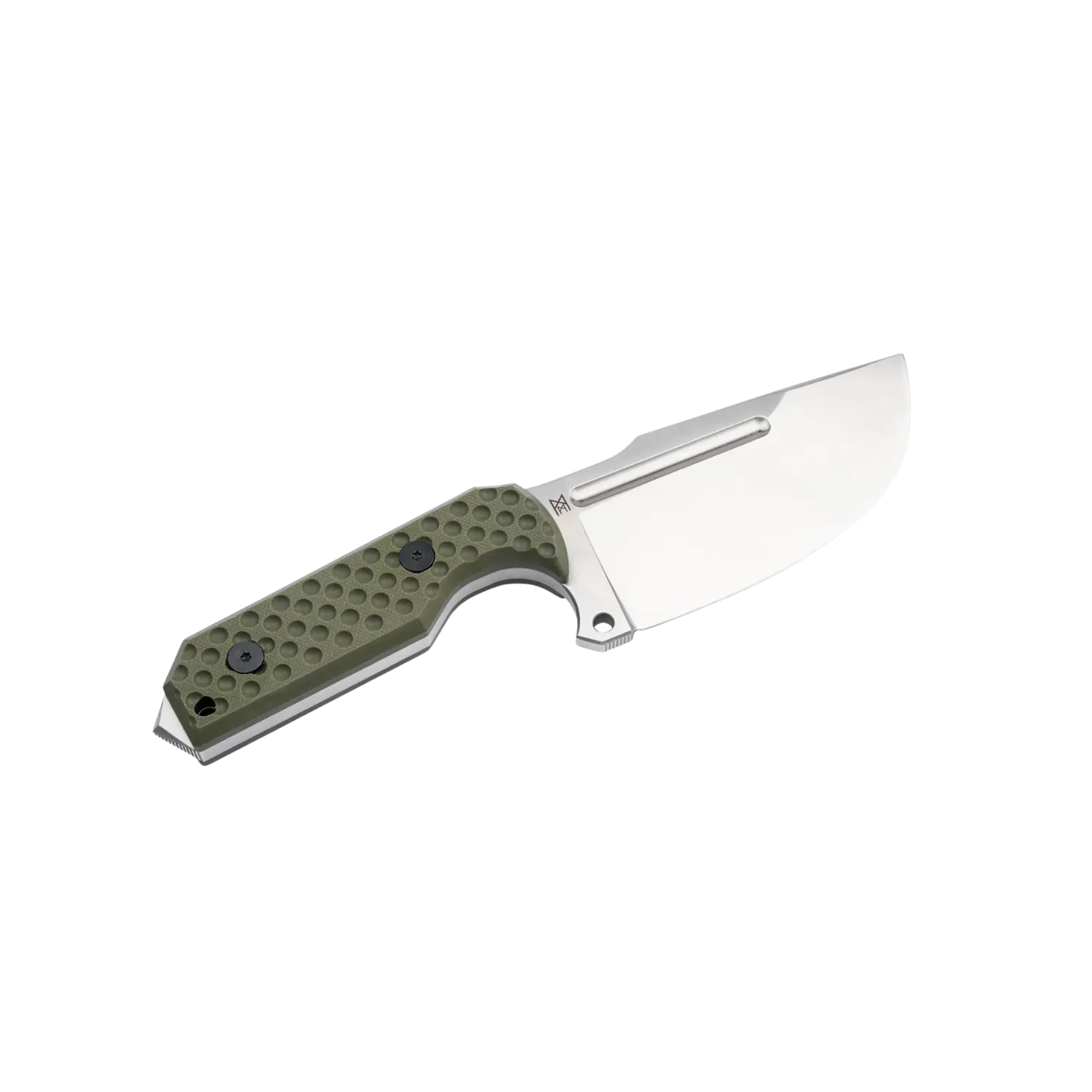 Midgards Balance Beowulf feststehendes Messer mit breiter Klinge und grünem, strukturiertem Griff