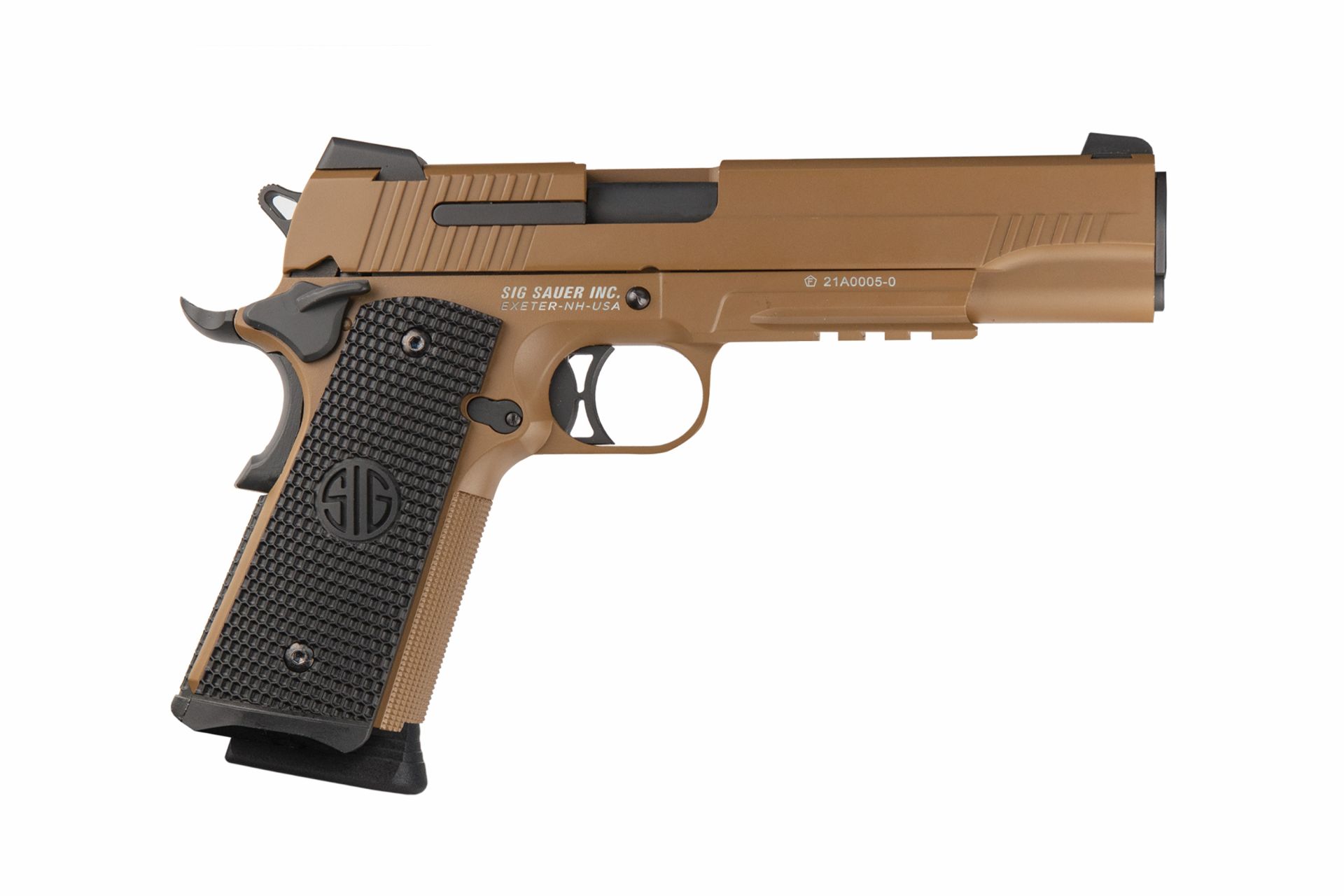 Sig Sauer 1911 Emperor Scorpion Coyote Tan CO2 Pistole 4,5 mm Blow Back Sig Sauer 1911 Emperor Scorpion Coyote Tan CO2 Pistole 4,5 mm Blow Back