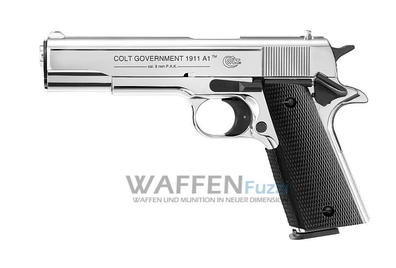 Colt Government 1911 A1 Schreckschusswaffe 9mm Polished Chrome