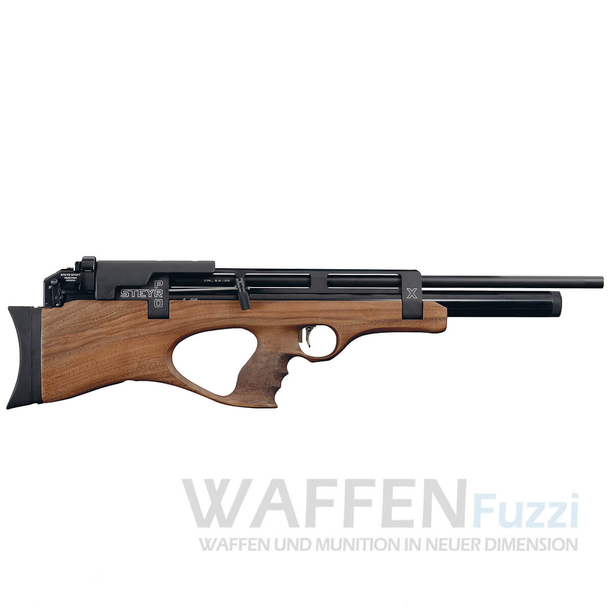 ProX-seitlich-gerade-CMYK Steyr Bullpup Pro-X 10 schüssiges Pressluftgewehr halbautomatisch