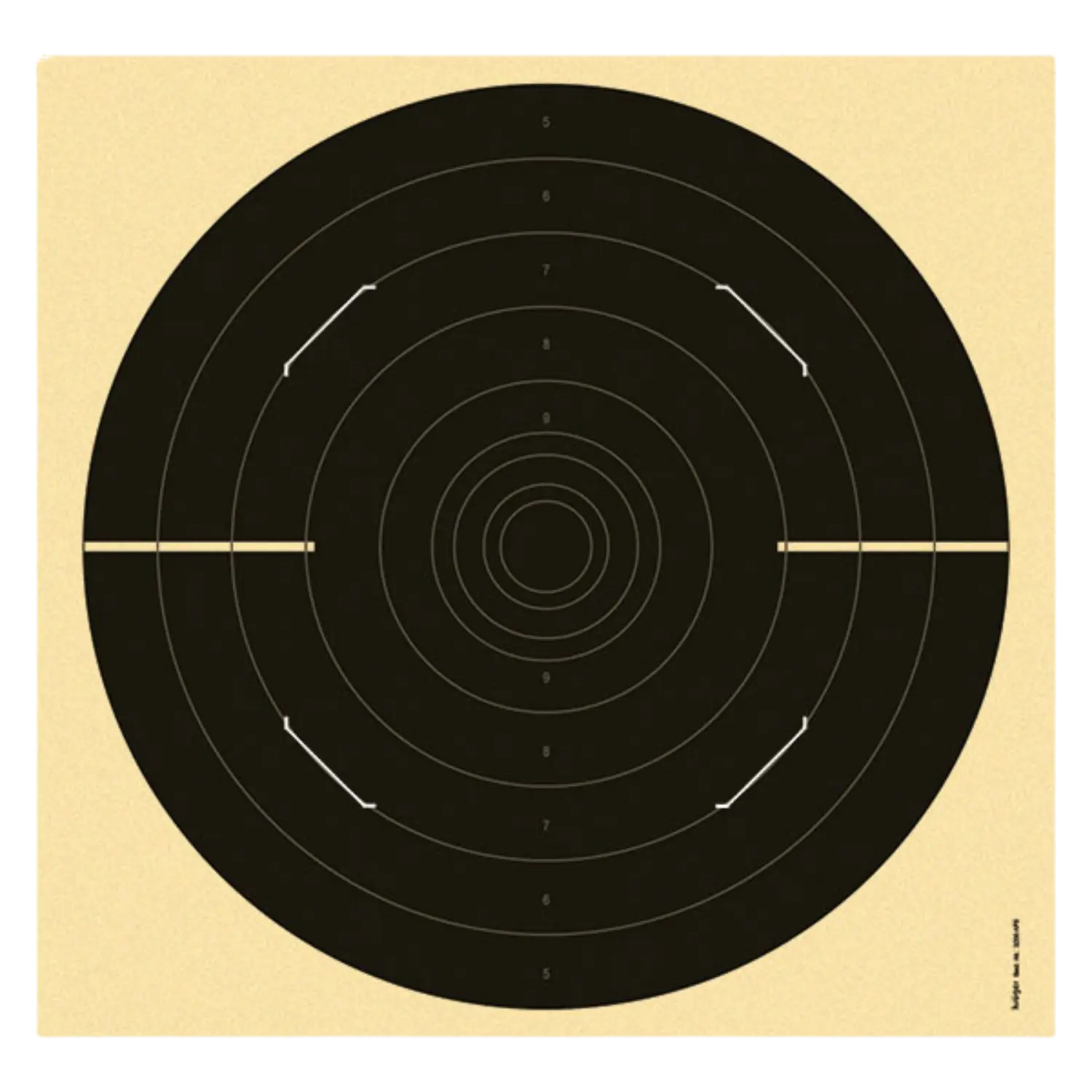 Schnellfeuer-Final-Scheibe / Duell Scheibe 25 m mit abgedunkelten Ringen 55x52 cm, 50 St.