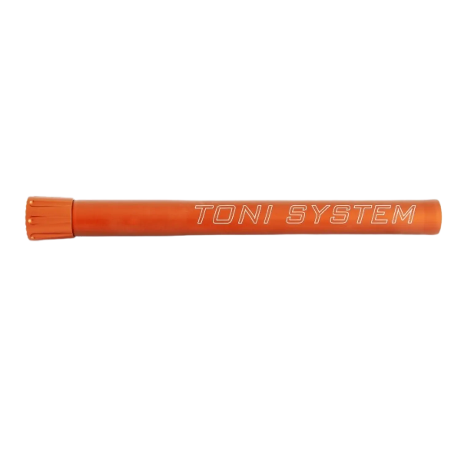 Toni System Magazinrohr Verlängerung +4 für Beretta 1301 Orange Oranger Magazinrohrtverlängerer mit weißer Aufschrift 'TONI SYSTEM' und geriffeltem Ende für Selbstladeflinten.