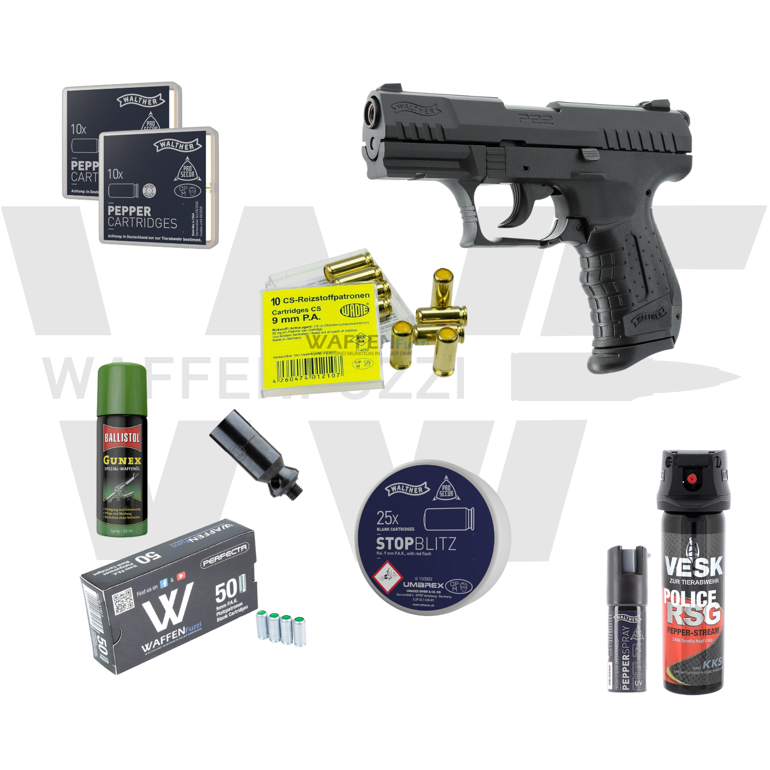 Walther P22 Ready Defense "M" Schreckschuss Set Kaliber 9mm PAK